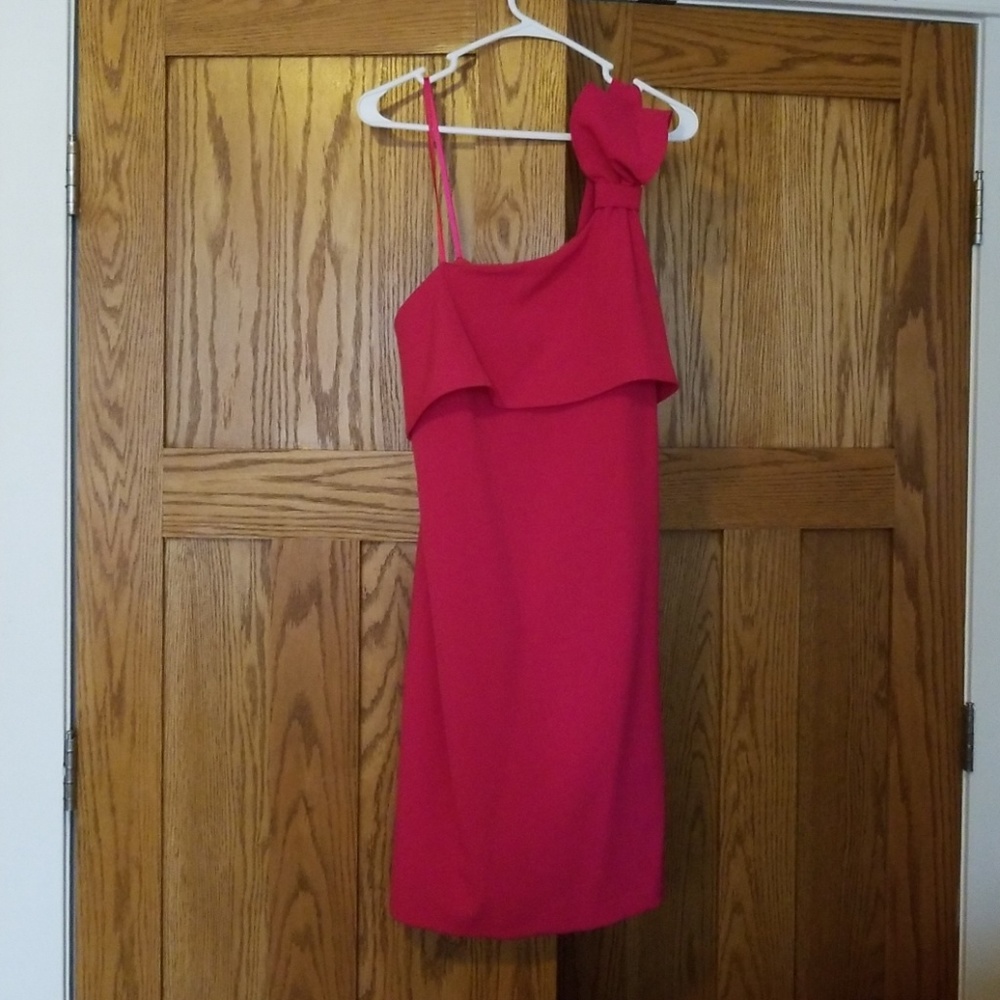 Pink one strap dress